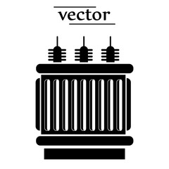 Electric transformer icon vector illustration on white background..eps