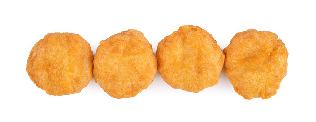 Fried chicken nuggets isolated on transparent background. PNG