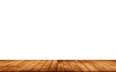 Empty wooden board, isolated background