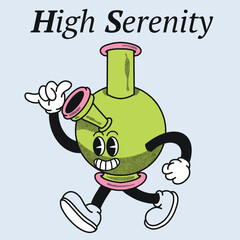 High Serenity With Bong Groovy Character design