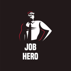 Job Hero Worker Tie Logo