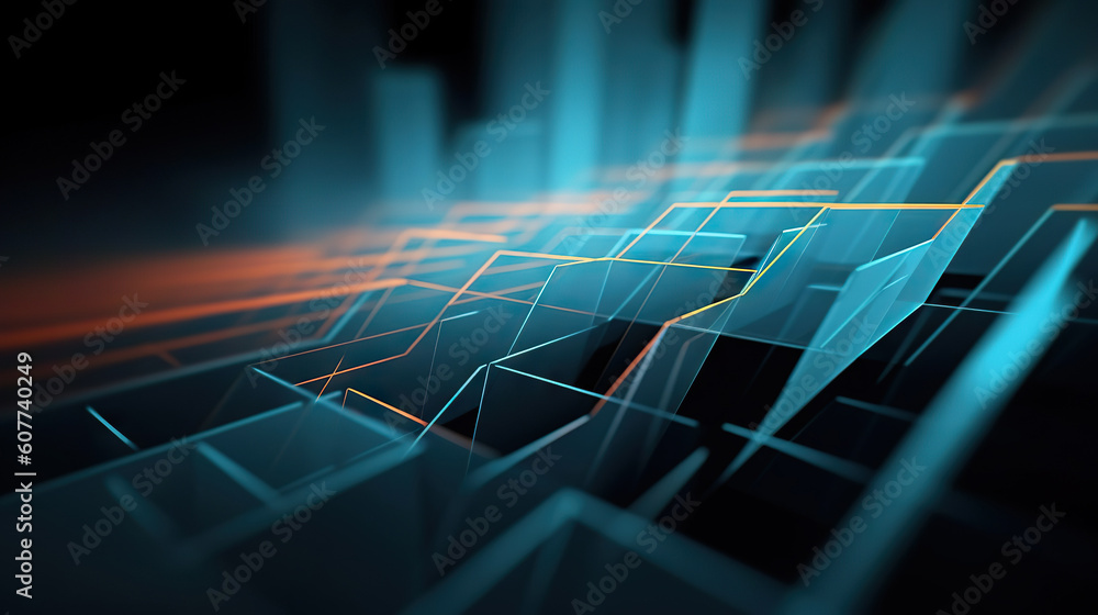 Poster modern digital abstract 3d background. can be used in the description of network abilities, technolo