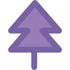 Leaves icon in bold line design 