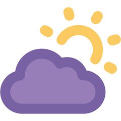 Bold line icon of a sunrise 