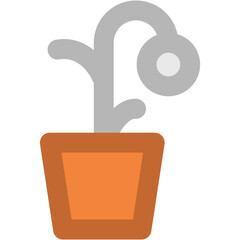 Plant icon in editable line vector