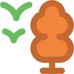 Plant icon in editable line vector