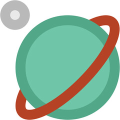 Planet orbit bold line icon