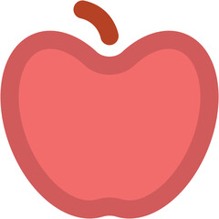 An apple icon in bold line style vector 