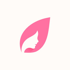 natural beauty salon feminine logo design