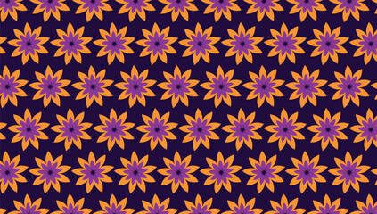 Seamless background with flowers. Vector illustration.