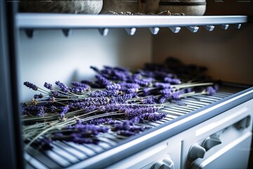 Dry lavender flowers, ai generative