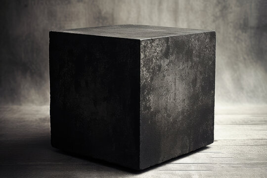 Black stone cube, Generative AI