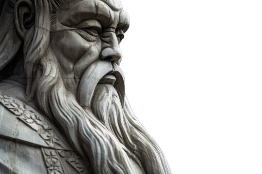 Illustration of Confucius Statue. Confucius was a Chinese philosopher and politician of the Spring and Autumn period who is traditionally considered the paragon of Chinese sages.