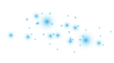 Blue glitter wave abstract illustration. Blue stars dust trail sparkling particles isolated on transparent background. Magic concept. PNG.