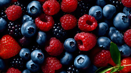 fresh berries antioxidant fruit medley of blackberries, blueberries, strawberries