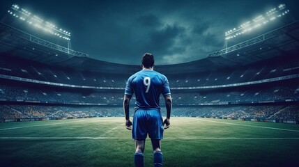 Fototapeta premium Football Player, Soccer Player, Generative AI, Illustration