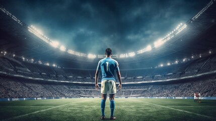 Fototapeta premium Football Player, Soccer Player, Generative AI, Illustration