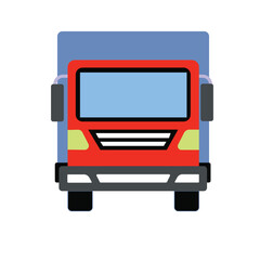 red truck isolated on white