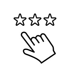 Rating icon vector isolated on white background for your web and mobile app design, Rating logo concept