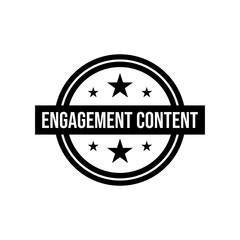 Engagement content social influencer post videos information icon label badge design vector