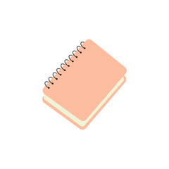 notebook and pen isolated
