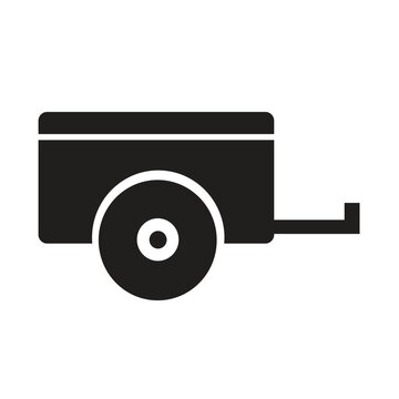 Car trailer icon vector illustration