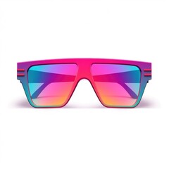 Synthwave Cyberpunk Sunglasses Illustration, Neon Bright Sunglasses Drawing Vector Shades