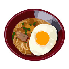 Ramen, Udon, Japanese Food, Noodles, Soup, Hot Food, Egg, Chashu Pork, Chashu Crispy Pork