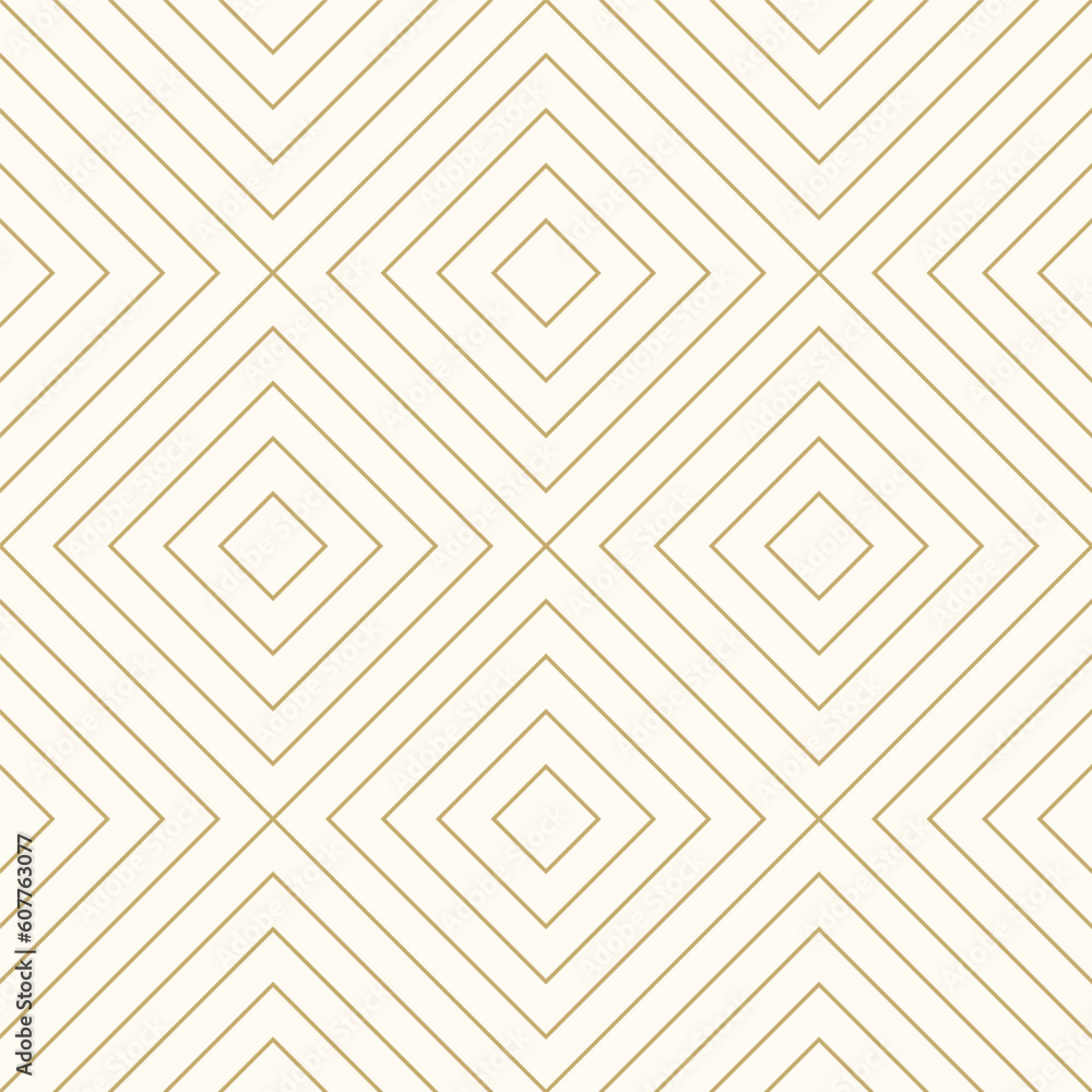 Poster Luxury gold background pattern seamless geometric line square diagonal abstract design vector. Christmas background vector.