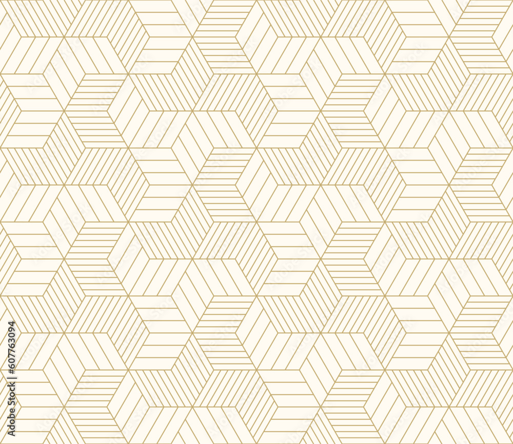 Poster Luxury gold background pattern seamless geometric line diagonal abstract design vector.Christmas background vector.
