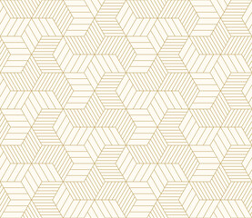 Luxury gold background pattern seamless geometric line diagonal abstract design vector.Christmas background vector.