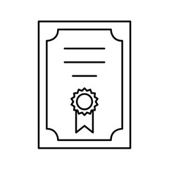 Certificate or diploma icon