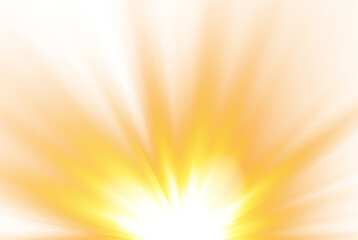 Golden star and sparks isolated on transparent background. Flares and sunbursts. Glowing light effects. PNG.