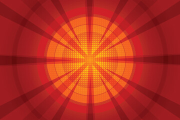 Abstract Pop art comic cartoon style halftone zoom pattern.