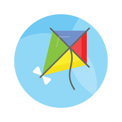 A perfect design vector of kite flying, well designed icon of leisure activity