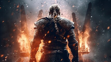 Viking Warrior, Generative AI, Illustration