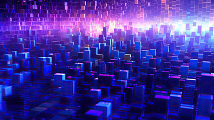 Obraz premium Network: Futuristic Data Transfer Wallpapers - Elegant, Dynamic and Vibrant Digital Art for Modern Business Backgrounds and Stylish Web Banners. Generative AI