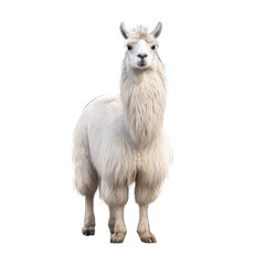 Fototapeta premium Llama isolated on white created with Generative AI