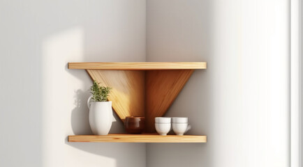 Fototapeta na wymiar indoor wooden corner generativa IA
