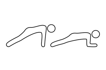 Different planks, contour 