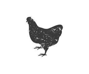 Chicken poultry, domestic birds for poultry farm industry grunge effect. Black chicken rubber stamp vector design and illustration.


