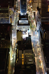 New York by night city