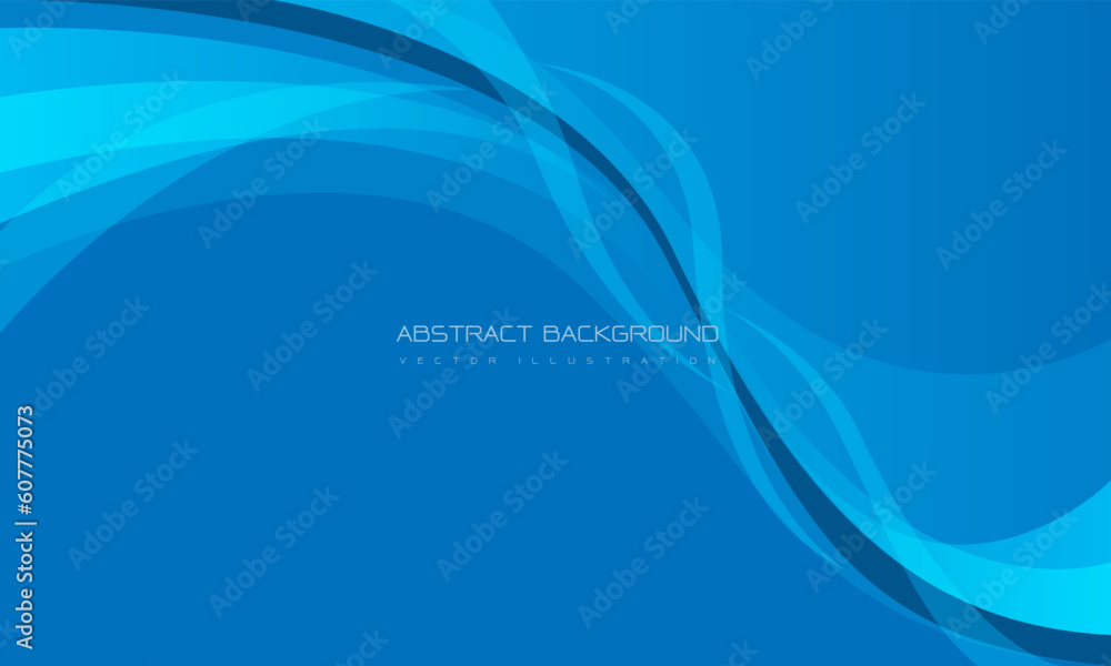 Poster abstract blue wave curve motion dynamic with blank space design modern luxury technology futuristic 