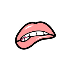 illustration of lips and lipstick