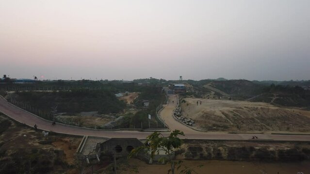 view of Rohingya refugee camp in Bangladesh