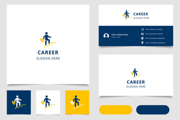 Obraz na płótnie Canvas Career logo design with editable slogan. Branding book and business card template.