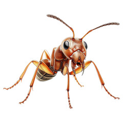 ant isolated with transparent background.