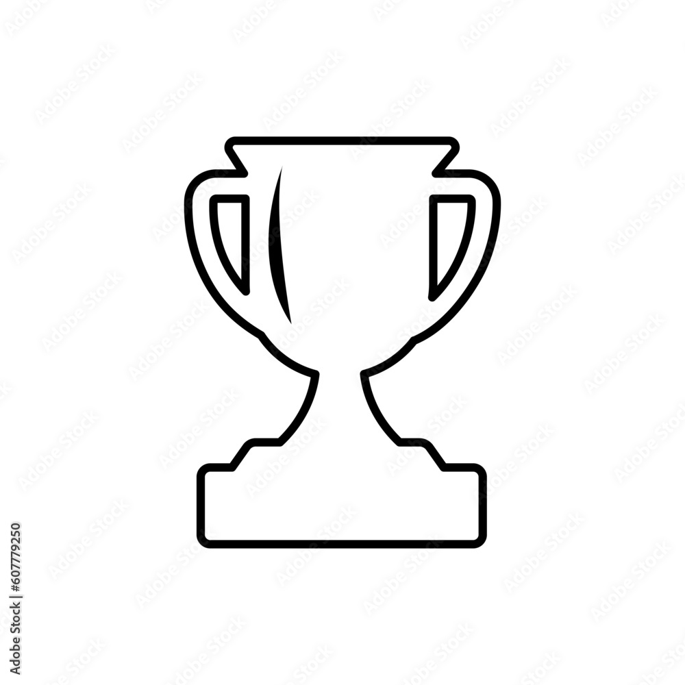 Aufkleber trophy, award icon vector. linear style sign for mobile concept and web design. cup symbol illustrat