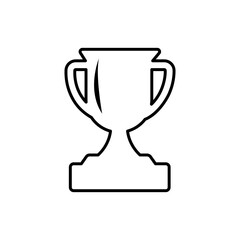 Trophy, award icon vector. Linear style sign for mobile concept and web design. cup symbol illustration. Pixel vector graphics - Vector.