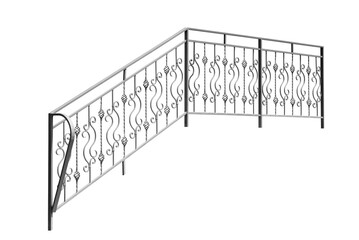 Iron banisters, railing. B.